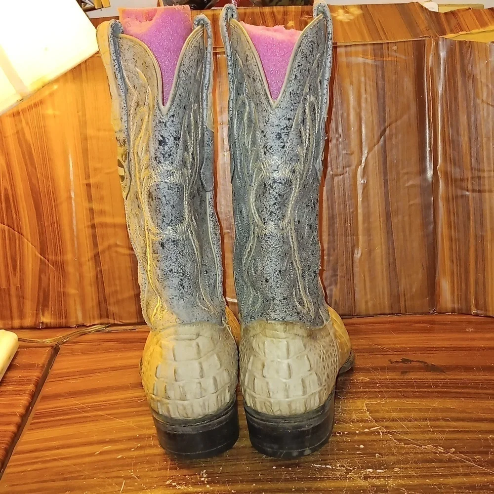Men's 8.5 or Mexico 27.5 El Tejano alligator boots 👢
